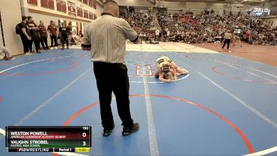 150 lbs Champ. Round 2 - Vaughn Strobel, Casteel High School vs Weston Powell, American Leadership Academy Gilbert