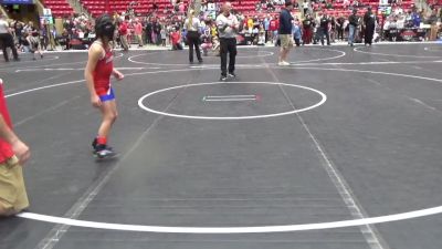 70 lbs Champ. Round 1 - Kendra Loader, Caney Valley Wrestling vs Benelli Simoneau, Plainville Kids Wrestling Club