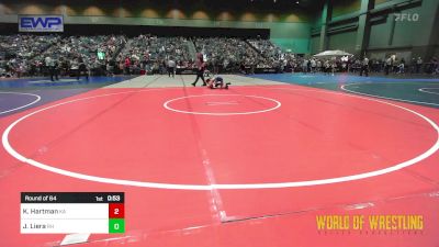 76 lbs Round Of 64 - Kolton Hartman, Kodiak Attack vs James Liera, Rough House