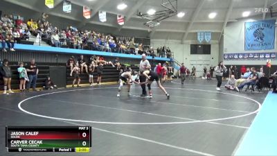 JV-7 lbs Round 2 - Jason Calef, Solon vs Carver Cecak, South Tama County