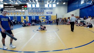 106 lbs Cons. Round 7 - Clayton Newton, Camden County Outsiders vs Henry Geiger, Granville / Beast Mode