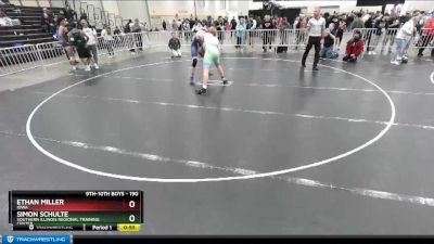 190 lbs Cons. Semi - Simon Schulte, Southern Illinois Regional Training Center vs Ethan Miller, Iowa