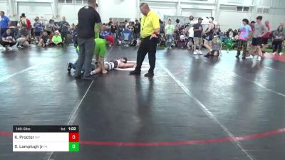 140-S lbs Quarterfinal - Kaiden Proctor, WV vs Scott Lamplugh Jr, PA