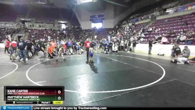 49 lbs 1st Place Match - Kane Carter, Steel City Reloaded Wrestling Club vs Matthew Hartbeck, Pikes Peak Warriors Wrestling