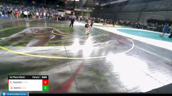 82 lbs 1st Place Match - Gracelynn Watts, Team Aggression Wrestling Club vs Charlee Saddler, Franklin Pierce Cardinal Wrestling Club