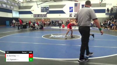 157 lbs Round 1 - Chance Zigmant, Mill Valley vs Gannon Sonntag, Tonganoxie
