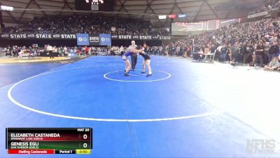 Girls 3A/4A 125 Cons. Round 3 - Elizabeth Castaneda, Spanaway Lake (Girls) vs Genesis Egli, Oak Harbor (Girls)