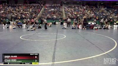 1A 106 lbs Semifinal - Ethan Hines, Uwharrie Charter Academy vs Angel Olade, Mt Airy