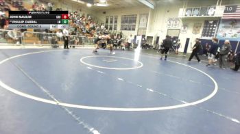 165 lbs Cons. Round 3 - Phillip Cabral, La Mirada vs John Malilim, Canyon