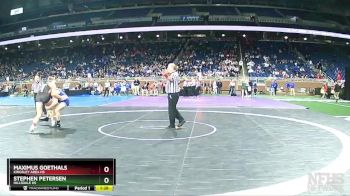 D3-190 lbs Semifinal - Maximus Goethals, Kingsley Area HS vs Stephen Petersen, Hillsdale HS