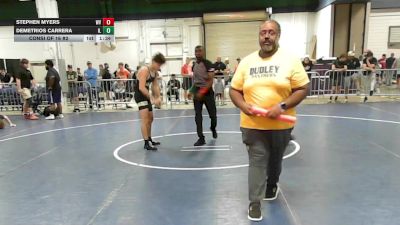 132 lbs Consi Of 16 #2 - Stephen Myers, WV vs Demetrios Carrera, IL