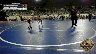 55 lbs Consi Of 16 #2 - Kyngzleigh Ballard, Team Conquer Wrestling vs Bennett Roberson, Blaine County Grapplers