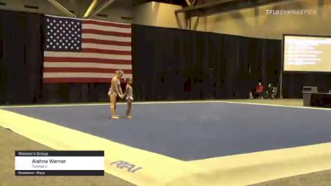 Alahna Warner - Women's Group, Tumble U - 2021 USA Gymnastics Championships