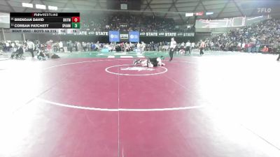 Boys 4A 215 lbs Cons. Round 2 - Corban Patchett, Spanaway Lake vs Brendan David, South Kitsap