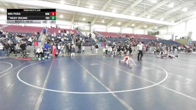 45-50 lbs Quarterfinal - Riley Duling, Charger Wrestling Club vs Mia Puga, White Rhino Wrestling
