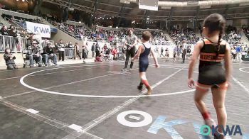 49 lbs Round Of 32 - Lenora Goodfox, Pawhuska Elks Takedown vs Daxton Moore, Black Fox Wrestling Club