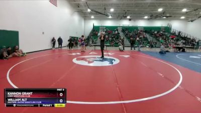 150 lbs 2nd Place Match - Kannon Grant, Cody Wrestling Club vs William Alt, Eastside United Wrestling Club