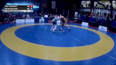 49kg 5th Place Match - Zoey Trombley, Cattown Wrestling Club vs Brynn Whitrow, Strathcona Wrestling Club