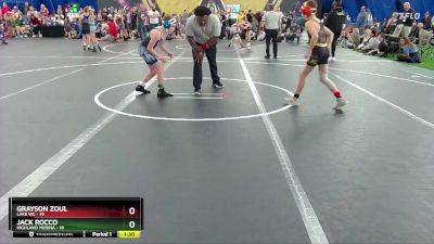 76 lbs Round 2 (8 Team) - Grayson Zoul, Lake WC vs Jack Rocco, Highland Medina