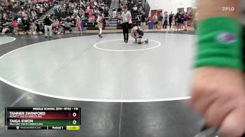 115 lbs Cons. Round 3 - Taiga Kwon, Willard Youth Wrestling vs Tanner Swinford, Monett Youth Wrestling