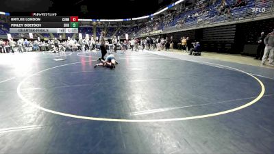 150 lbs Quarterfinal - Brylee London, Curwensville vs Finley Boetsch, Shikellamy