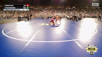 B4A-132 lbs Cons. Round 1 - Collin Moore, Wagoner vs Jonah Cole, Sulphur