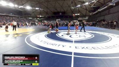 43-45 lbs Cons. Semi - Penelope Prestwich, White River Hornets Wrestling Club vs Paxton Belleville, Shelton Wrestling Club