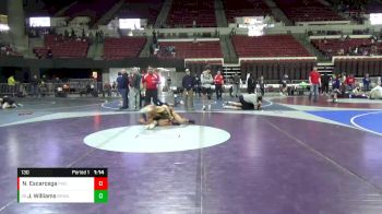 130 lbs 1st Place Match - Jacob Williams, Black Hills Wrestling Academy vs Navarjo Escarcega, Poplar Wrestling Club