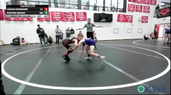 52 lbs Quarterfinal - Logan Shumaker, F-5 Grappling vs Kanyon Moran, Chickasha Youth Wrestling