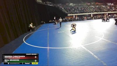 67 lbs Champ. Round 1 - Warren Christensen, Moen Wrestling Academy vs Beau Brandow, Iowa