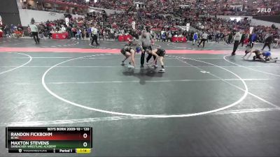 120 lbs Quarterfinal - Randon Fickbohm, BCWC vs Maxton Stevens, Sarbacker Wrestling Academy