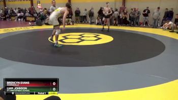 165 lbs Cons. Round 2 - Brencyn Evans, Monroeville vs Liam Johnson, St Christopher`s School