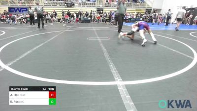 80 lbs Quarterfinal - Aidyn Hall, Blackwell Wrestling Club vs Baze Fox, Cowboy Wrestling Club