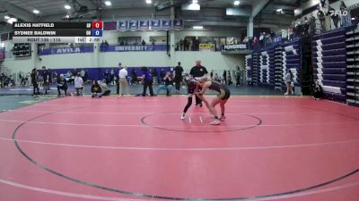 110 lbs Semifinal - Alexis Hatfield, Avila vs Sydnee Baldwin, Ottawa University