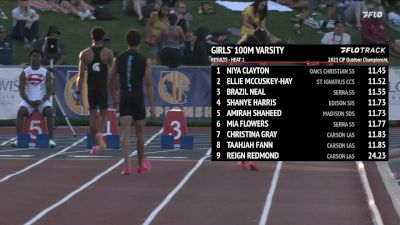 High School Boys' 100m, Finals 1