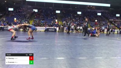 103 lbs Final - Hayden Ramey, Fort LeBoeuf vs Juliette Cuevas, Bellwood-Antis