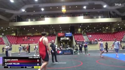 285 lbs Cons. Round 2 - Elias Lovato, NM vs Tucker Miller, MO