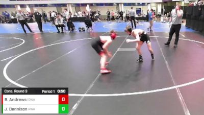 5th - 6th grade - 108 Cons. Round 3 - Brody Andrews, Iowa vs Jake Dennison, Hawkeye Wrestling Academy