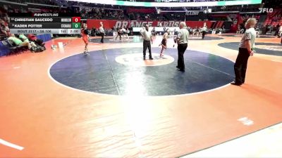 3A 106 lbs Cons. Round 1 - Christian Saucedo, Mundelein (H.S.) vs Kaden Potter, St. Charles (East)