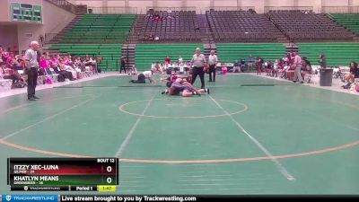 155 lbs Placement Matches (8 Team) - Itzzy Xec-Luna, Gilmer vs Khatlyn Means, Greenbrier