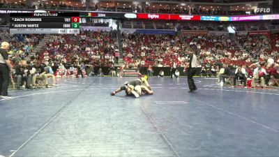 1A-175 lbs Quarterfinal - Justin Wirtz, Emmetsburg vs Zach Robbins, Treynor