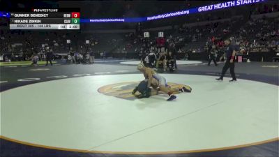 144 lbs Round Of 16 - Nikade Zinkin, Clovis (CS) vs Gunner Benedict, Redwood (CS)