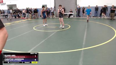 132 lbs 5th Place Match - Christian Anderson, Pioneer Grappling Academy vs Oliver Abel, Juneau Youth Wrestling Club Inc.