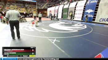 138 Class 3 lbs Cons. Round 2 - Noah Rogers, Willard vs Braden Werdehausen, Jefferson City