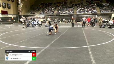 133 lbs Semifinal - Ethan Berginc, Army vs Boris Witmer, Columbia