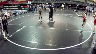 89 lbs 2nd Place Match - Remy Matthiessen, Hawks Wrestling Club (Lincoln) - Girls vs Lorelai Fangmeier, Blair Wrestling Club