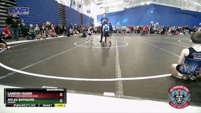 43 lbs Quarterfinal - Landon Mader, Trailblazer Wrestling Club vs Myles Bathgate, Kansas