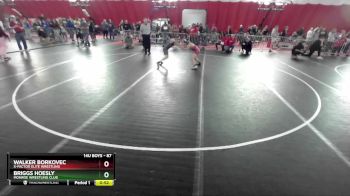 87 lbs Cons. Round 2 - Briggs Hoesly, Monroe Wrestling Club vs Walker Borkovec, X-Factor Elite Wrestling