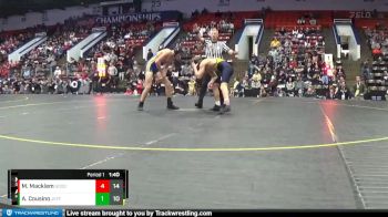 165 lbs Quarterfinals (8 Team) - Anthony Cousino, Monroe Jefferson HS vs Max Macklem, Goodrich HS