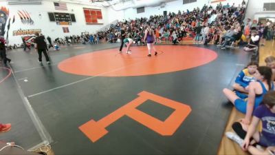 190-210 lbs Round 2 - Hendrix Anderson, Lander Middle School vs Scarlett Hoiness, Laurel Middle School